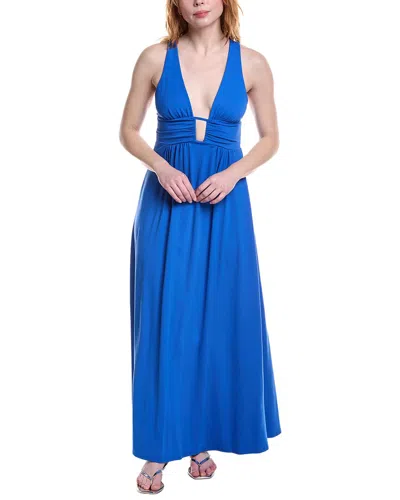 Susana Monaco Square Wire Low-front Tank Maxi Dress In Blue