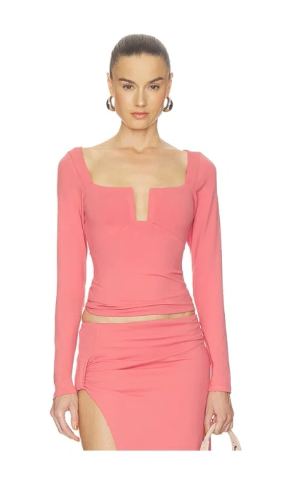 Susana Monaco Square Wire Top In Pink