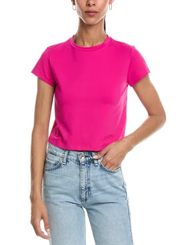 Susana Monaco Straight Short Sleeve Shirt In Pink
