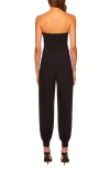 Susana Monaco Strapless Cuffed Ankle Jumpsuit In Black