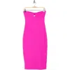 Susana Monaco Strapless Cutout Body-con Dress In Magenta