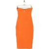Susana Monaco Strapless Cutout Body-con Dress In Mandarin