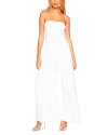 Susana Monaco Strapless Flare Leg Jumpsuit In Sugar