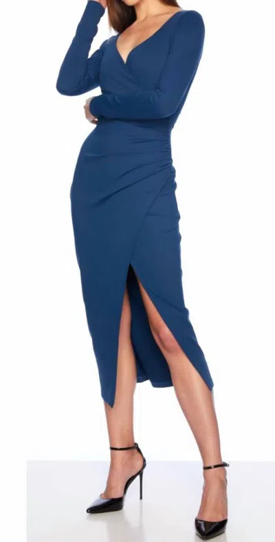Susana Monaco Stratus Wrap Dress In Blue