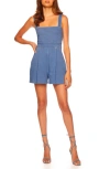 Susana Monaco Denim Cutout Back Dress In Light Denim