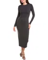 Susana Monaco Stretch Midi Dress In Black