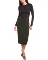 Susana Monaco Stretch Midi Dress In Black