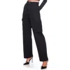 Susana Monaco Stretch Nylon Cargo Pants In Black