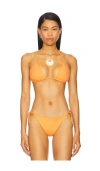 Susana Monaco String Bikini Top In Nectarine
