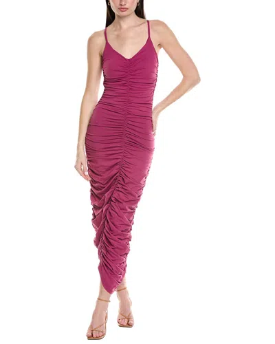 Susana Monaco String Center Gathered Maxi Dress In Purple