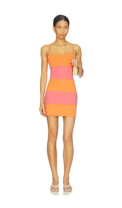 Susana Monaco String Colorblock Mini Dress In Multi