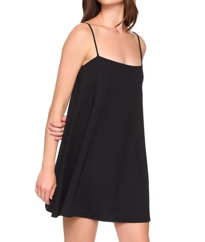 Susana Monaco String Flare Mini Dress In Black