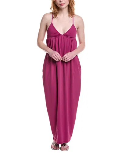 Susana Monaco String Pleated Maxi Dress In Purple
