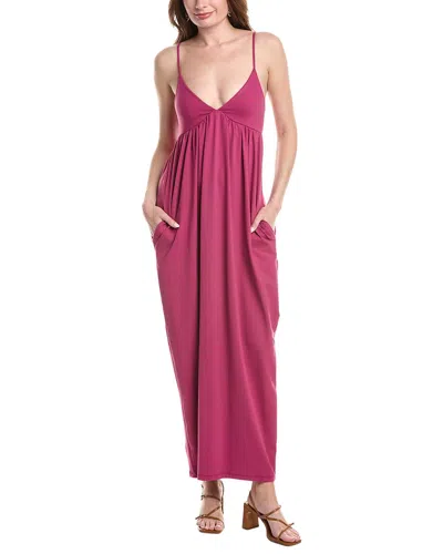 Susana Monaco String Pleated Maxi Dress In Pink