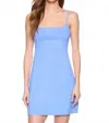 Susana Monaco String Scoopneck A-line Dress In Sky In Blue