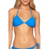 Susana Monaco String Triangle Bikini Top In Cobalt