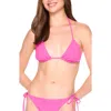 Susana Monaco String Triangle Bikini Top In Pink