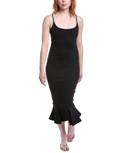 Susana Monaco String Trumpet Midi Dress In Black