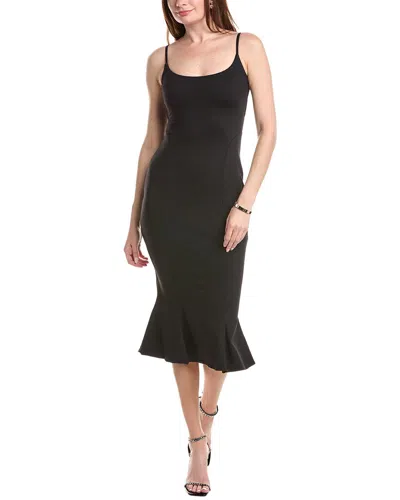 Susana Monaco String Trumpet Midi Dress In Black