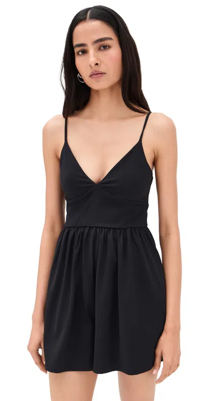 Susana Monaco String V Romper Black