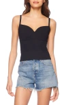 Susana Monaco Sweetheart Neck Camisole In Black