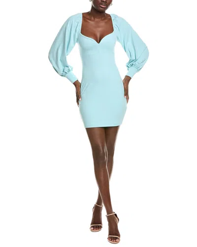 Susana Monaco Sweetheart Neck Puff Dress In Blue