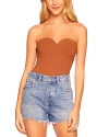 Susana Monaco Sweetheart Neck Tube Top In Umber