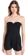 SUSANA MONACO SWEETHEART TUBE ROMPER BLACK