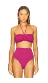 Susana Monaco Swim Drawstring Tube Top In Wild Berry