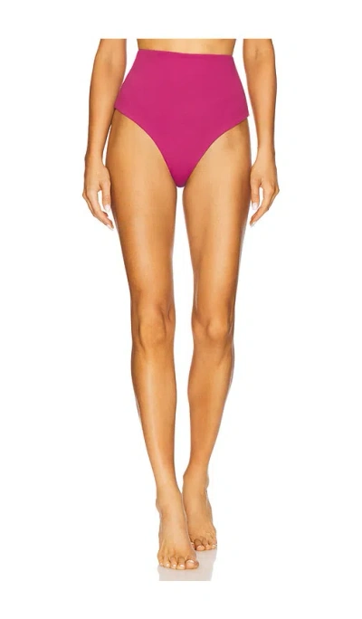 Susana Monaco Swim High Waisted Bottom In Wild Berry