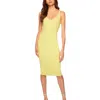 Susana Monaco Tank Knee Length Dress In Lime In Yellow