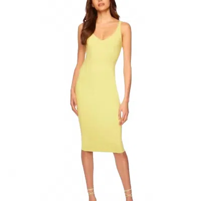 Susana Monaco Tank Knee Length Dress In Lime In Yellow