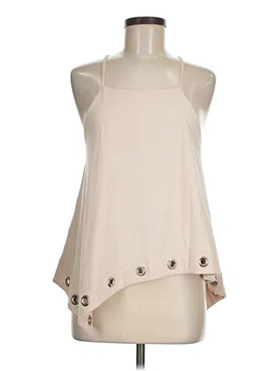 Pre-owned Susana Monaco Tank Top Ivory Halter Neckline Tops In White