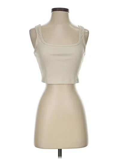 Pre-owned Susana Monaco Tank Top Ivory Strapless Neckline Tops