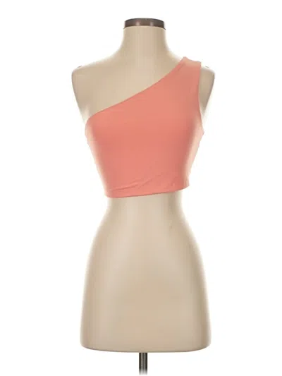 Pre-owned Susana Monaco Tank Top Orange One Shoulder Neckline Tops