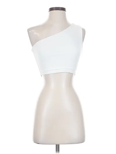Pre-owned Susana Monaco Tank Top White One Shoulder Neckline Tops