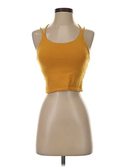 Pre-owned Susana Monaco Tank Top Yellow Halter Neckline Tops