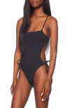 Susana Monaco Tie Back One-piece Monokini Swimsuit In Black