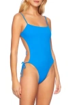 Susana Monaco Tie Back One-piece Monokini Swimsuit In Cobalt
