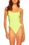 Susana Monaco Tie Back One-piece Monokini Swimsuit In Electric