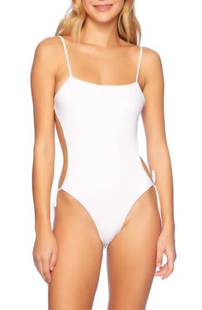 Susana Monaco Tie Back One-piece Monokini Swimsuit In Sugar