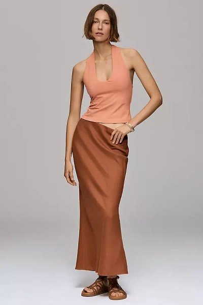 Susana Monaco Tie Halter Tank Top In Pink