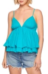 Susana Monaco Tiered Cotton Voile Babydoll Camisole