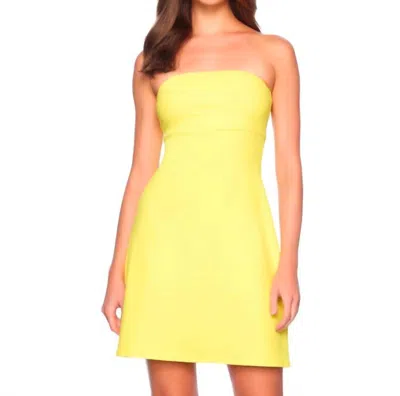 Susana Monaco Tube Flare Dress In Lemon In Yellow