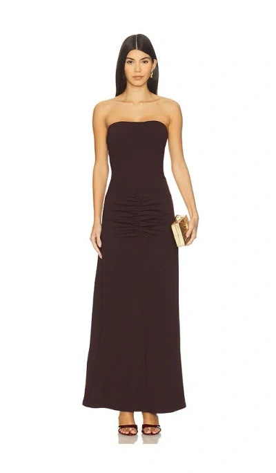 Susana Monaco Tube Gathered Front Dress In Brown