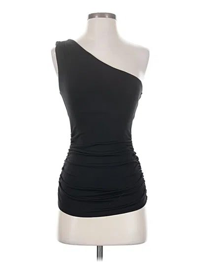 Pre-owned Susana Monaco Tube Top Black One Shoulder Neckline Tops