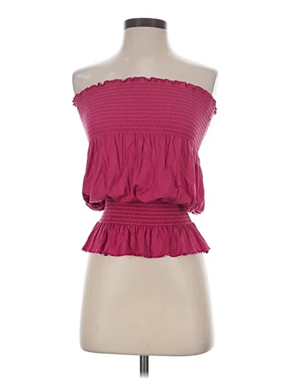 Pre-owned Susana Monaco Tube Top Pink Strapless Neckline Tops