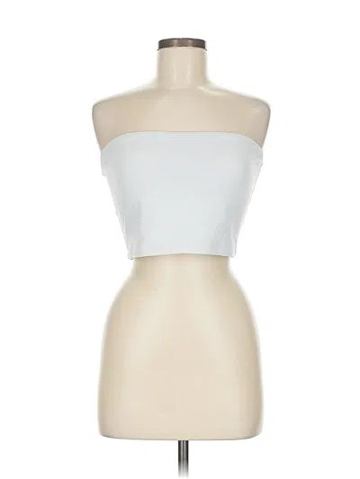 Pre-owned Susana Monaco Tube Top White Strapless Neckline Tops