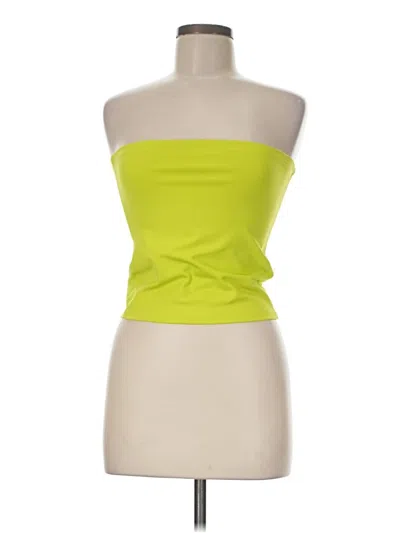 Pre-owned Susana Monaco Tube Top Yellow Strapless Neckline Tops