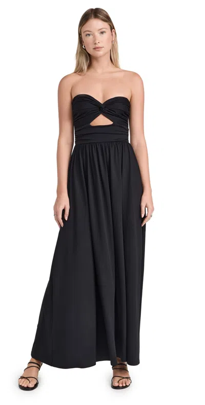 Susana Monaco Twist Front Strapless Dress Black